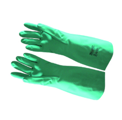 Green Nitron RNU 22-18 Industrial Grade Seamless Nitrile Safety Glove, Superior Protection from Chemicals, Oils, Abrasions and Cuts, Comfortable Breathable Fit, Reliable Performance for Harsh Environments